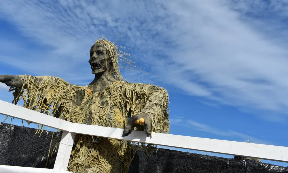 haunted fake skeleton on ship